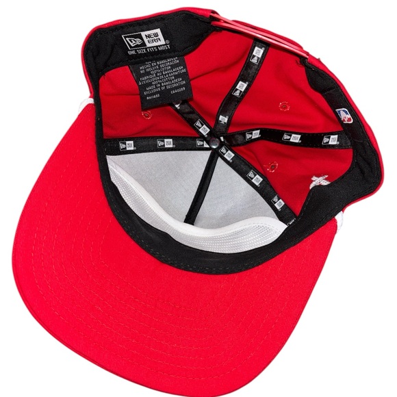 Men's Houston Rockets New Era Red Team Text Golfer Snapback Hat - Picture 5 of 5